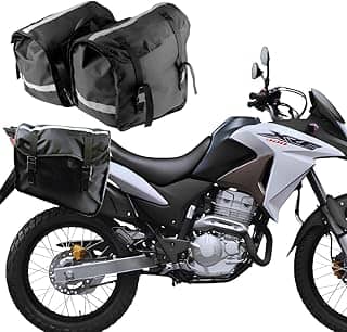 Bolsa Alforge Lateral 60l Novo Para Moto + Capa Chuva