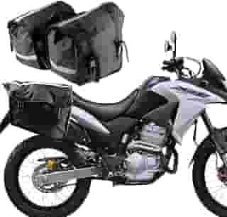 Bolsa Alforge Lateral 60l Novo Para Moto + Capa Chuva