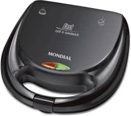 Sanduicheira Fast Grill e Sandwich, Mondial, Preto, 750W, 110V - S-12
