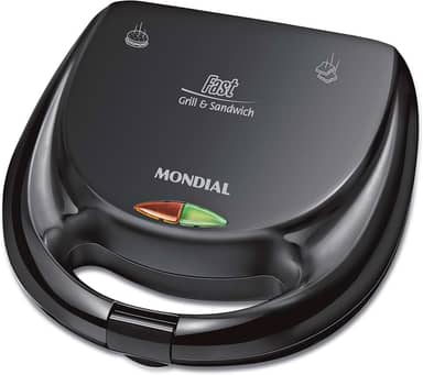 MONDIAL Sanduicheira Fast Grill & Sandwich, Preto, 750W, 110V - S-12