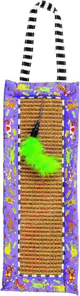 Bamboo Arranhador Sisal Scratchy Mat Doorknob Hanger Fatcat