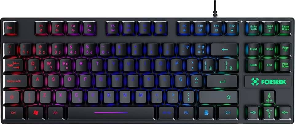 Teclado Gamer Fortrek Fearless 80 TKL Preto