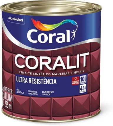 CORALIT ULTRA RESISTENCIA ALTO BRILHO PRETO 225ML - CORAL