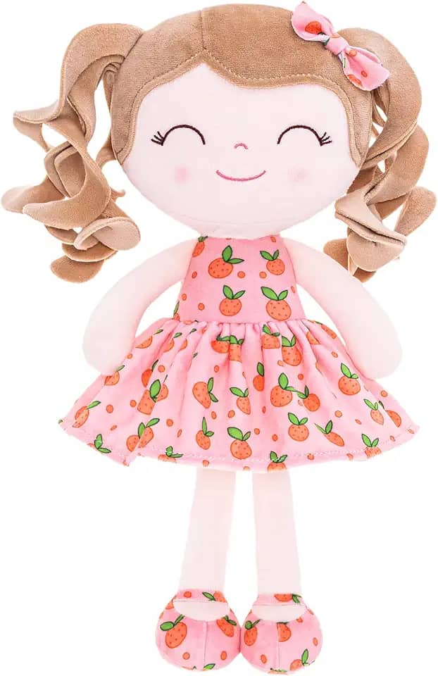 Gloveleya Soft Dolls Plush Figure Baby Doll Gift Orange 12inches