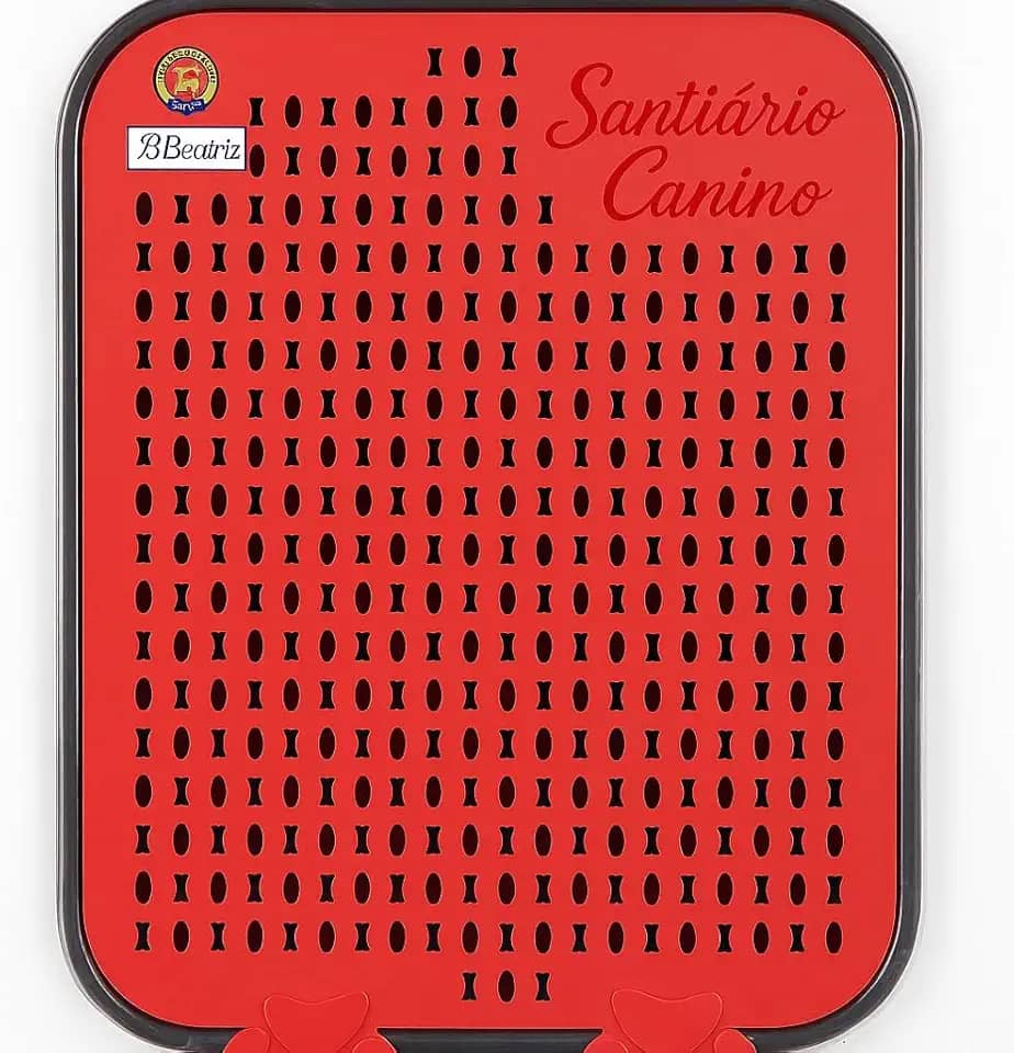 Sanitário Canino, Grade Vermelha com Pés de Apoio, 63.5cm, Formato Exclusivo para Escoamento de Urina