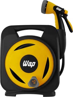 WAP Mangueira para Jardim com Enrolador e Esguicho Multiplo GMEEM01, 12 Metros, Engates Rápido 1/2'