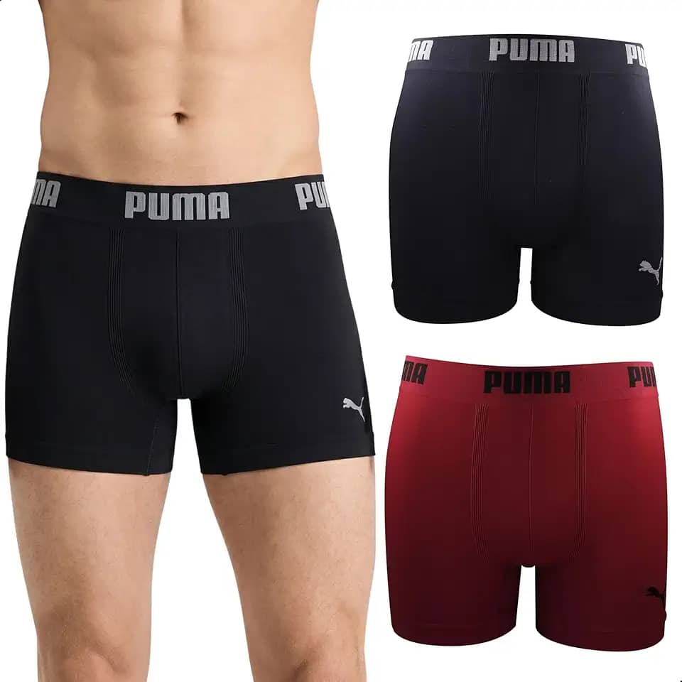 Kit 2 Cuecas Boxer Puma Toque Gelado Poliamida Sem Costura Dry Fit Sport Masculina