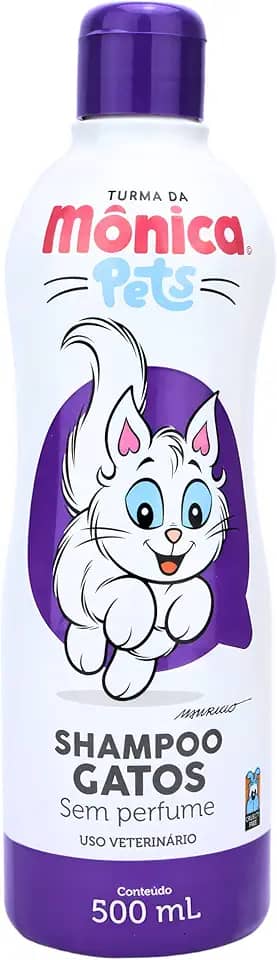 Shampoo de Pêlos Para Gatos, Turma da Mônica, 500 ml, Roxo