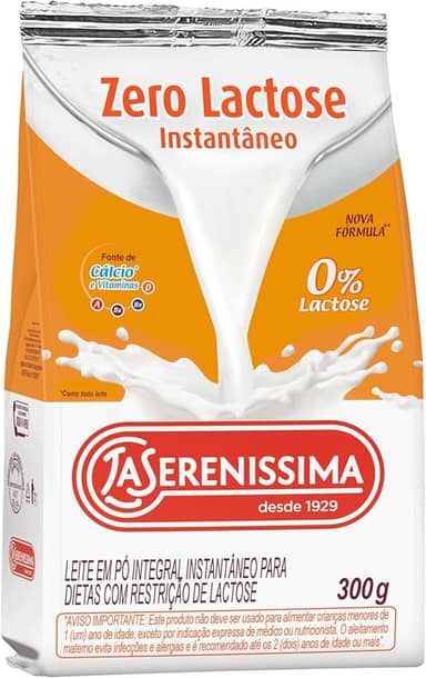 Leite em pó Integral Instantâneo Zero Lactose 300 g