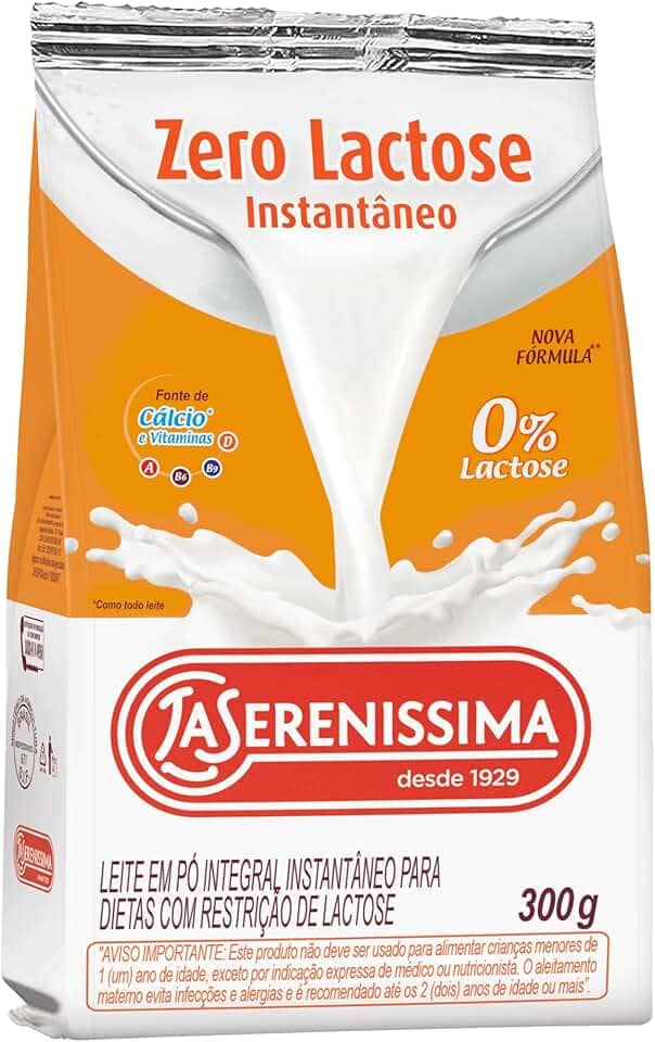 Leite em pó Integral Instantâneo Zero Lactose 300 g