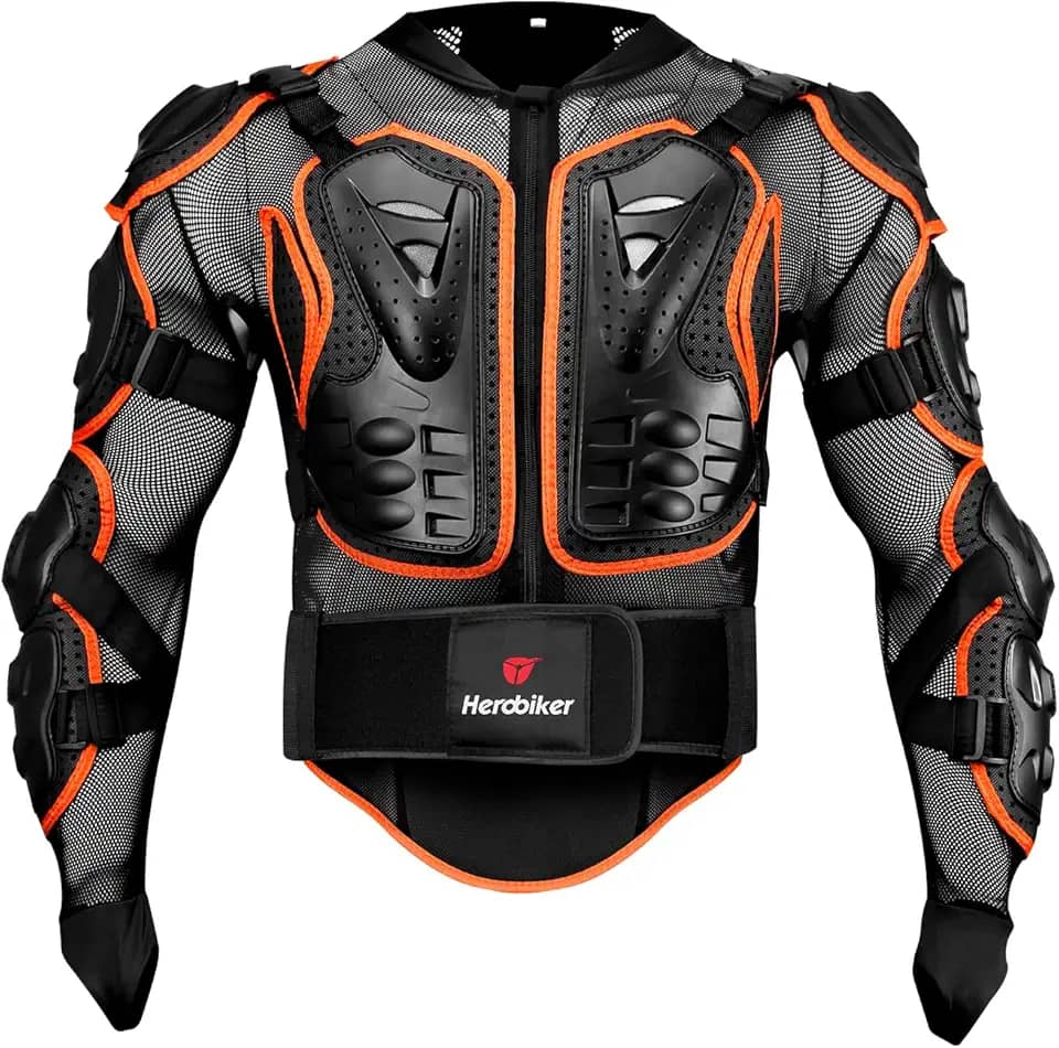 HEROBIKER Adulto Unissex Jaqueta De Proteção Corporal Completa Para Motocicleta, Coluna E Peito, Equipamento Motocross, Protetora 2 Estilos