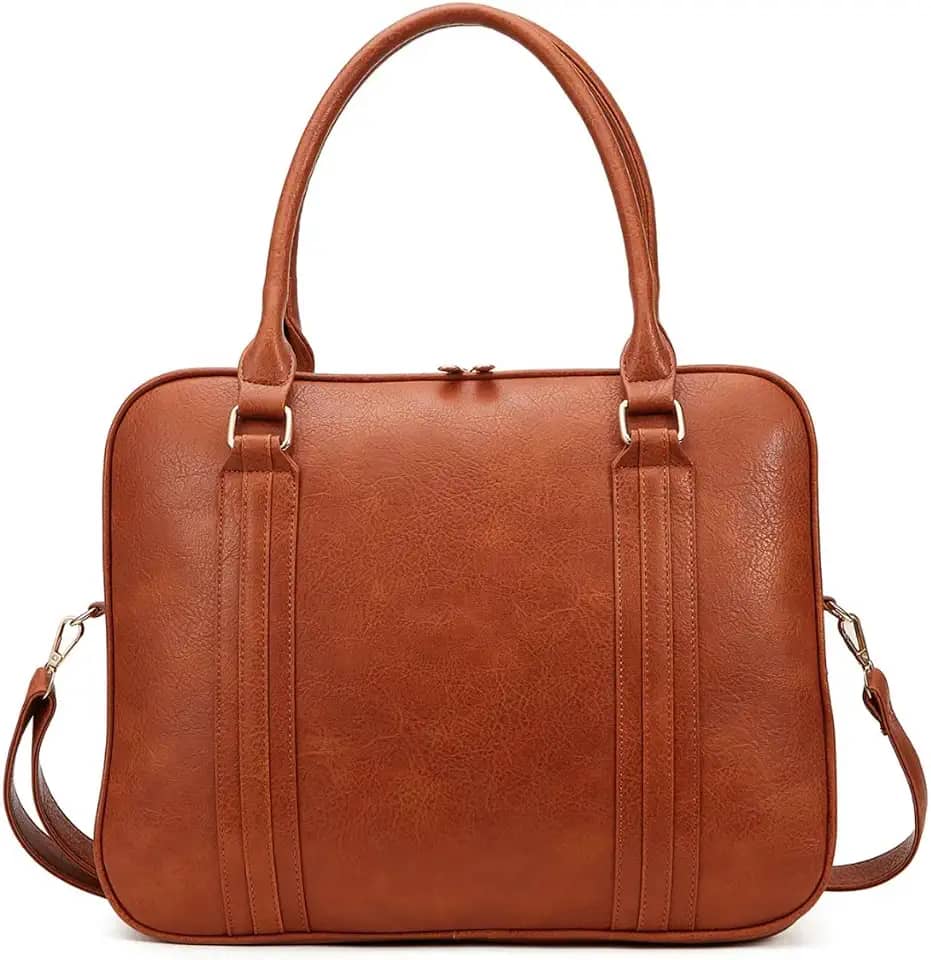Bolsa Feminina Pasta Executiva para Notebook até 15.6” Reforçada Couro Ecológico para Trabalho, Reuniões e Dia a Dia