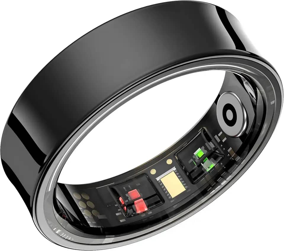 DREAM SPORT Anel inteligente, rastreador de saúde e fitness, monitor de frequência cardíaca, rastreador de sono, impermeável, compatível com iOS e Android (11)