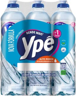 Ypê Pack Detergente Clear 500ml (6 unidades)
