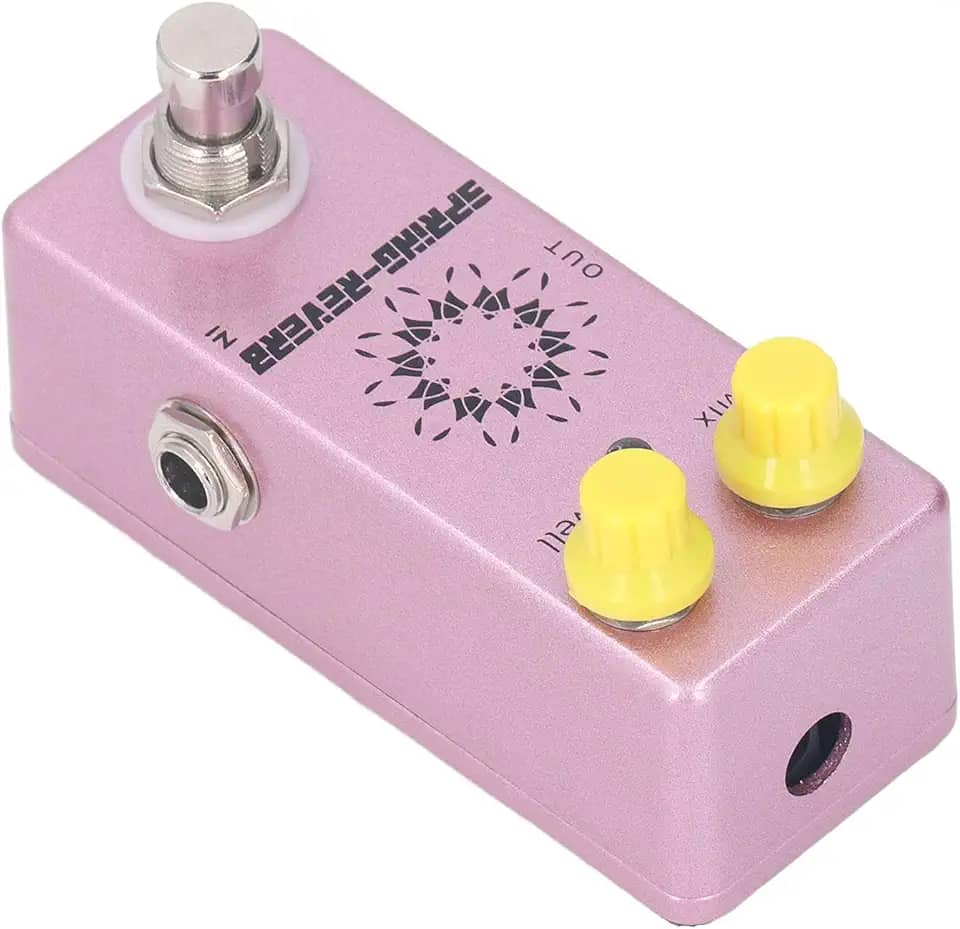 Pedal de Guitarra Reverb de Mola, True Bypass, Melhora o Som da Sua Guitarra, Conectividade Versátil para Baixistas de Guitarra Elétrica