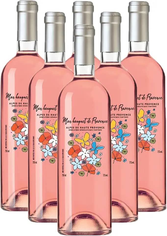 Caixa de Vinho Rosé Francês Mon Bouquet Alpes de Haut Provence AOC 6x750ml