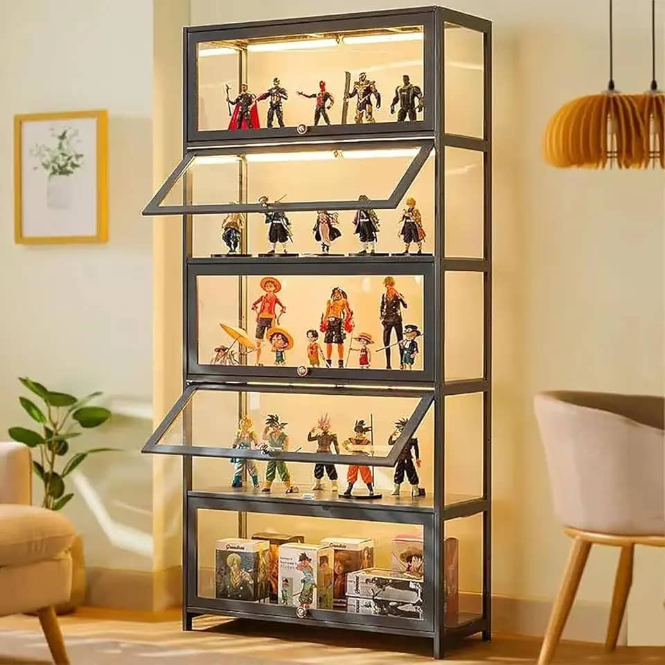 Vitrine Para Colecionáveis,vitrine De Madeira,vitrine De Acrílico,vitrine De Coleção De Acrílico,vitrine De Acrílico Multifuncional à Prova De Poeira,vitrine Tra, A, 2-floor-80cm