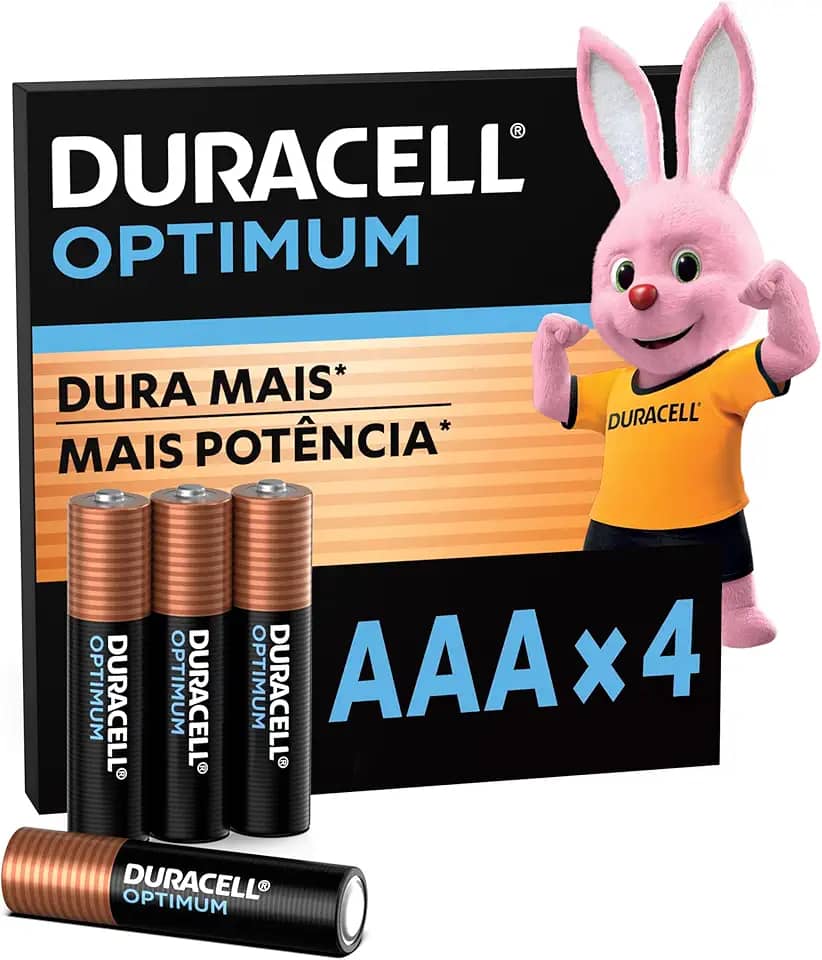 Duracell Pilha Optimum AAA Palito Com 4 Unidades