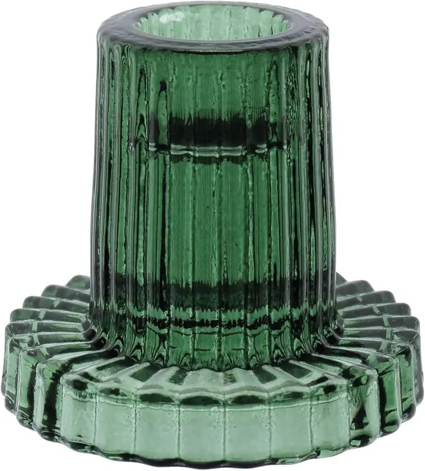 CASTIÇAL PORTA VELA DECORATIVO HOME&CO VIDRO 6x6x6cm VERDE