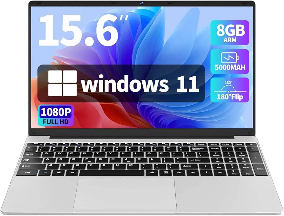 Xparkin Laptop de 15,6 compatível com Windows 11 Pro, 12 GB RAM 256GB SSD, Intel N4000, tela 100% sRGB FHD 1920 x 1080, MS Office, WiFi, BT4, 2 x USB 3.0, bateria de longa duração, computador