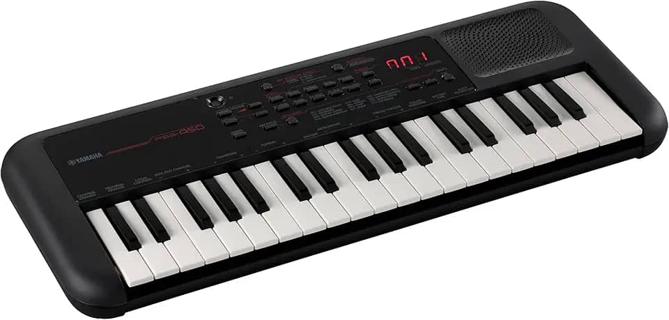 Yamaha PSS-A50 - Teclado digital portátil com gravação de frases, 42 vozes integradas e 138 tipos de arpejo com um design leve, em preto, 50,6 x 20,1 x 0,54 centímetros
