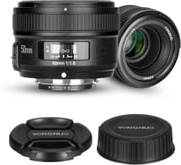 Lente de câmera YONGNUO YN50mm F1.8N para Nikon F-Mount, lente de abertura grande 50 mm f/1.8/AF MF, lente de quadro completo, lente padrão Prime para câmeras Nikon D3000, D3500, D5000, D80, D3X DSLR