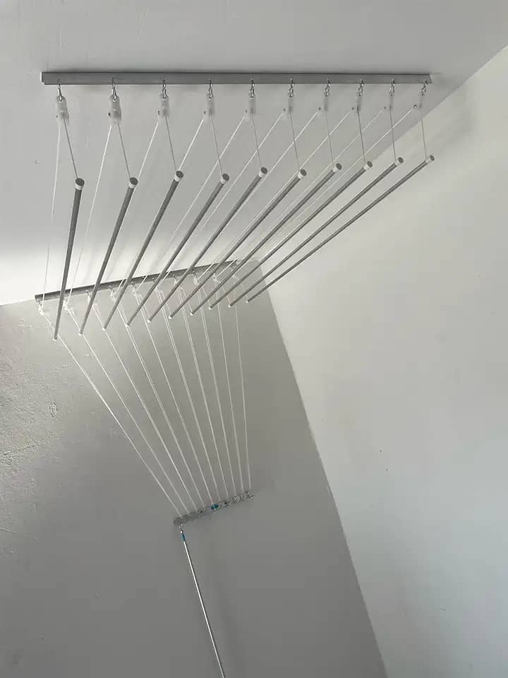 Varal Individual Teto 10 Varetas Alumínio 100cm