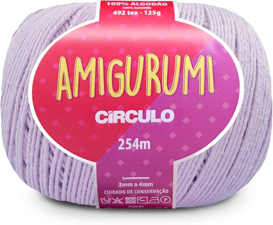 Fio Círculo Amigurumi 100% Algodão - 254m - 125g - Lilás Candy 6006