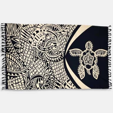 Canga e Saída de Praia Poliéster Tartaruga Tribal