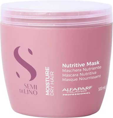Alfaparf Milano Semi di Lino Moisture Máscara – Hidrata, nutre e amacia – Sem sulfato - Para cabelos secos – Seguro em cabelos coloridos - Qualidade profissional de salão 500ml