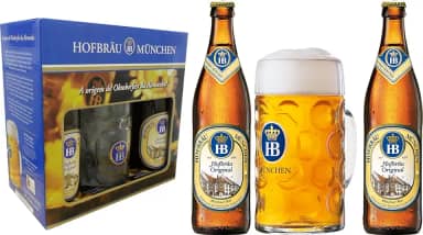 Kit Cerveja HB - 2 Garrafas 500ml + 1 Caneca 500ml