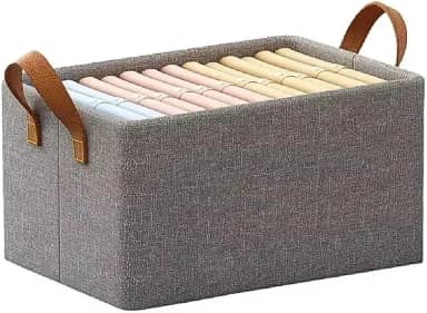 Caixa Organizadora Multiuso – Conforto, Estilo e Praticidade para Organizar Brinquedos, Roupas e Mais | Ideal para Quarto Infantil, Closet e Sala | Facilidade de Transporte