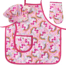 Avental Infantil de Cozinha com Touca e Luva