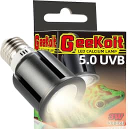 GeeKoit Luz De Réptil Uvb Premium 5.0, Uva Uvb 3W De Espectro Completo Tropical, Lâmpada Uvb Para Metabolismo De Cálcio Ideal, Ideal Para Répteis De Residência Tropical Anole Verde Tartaruga