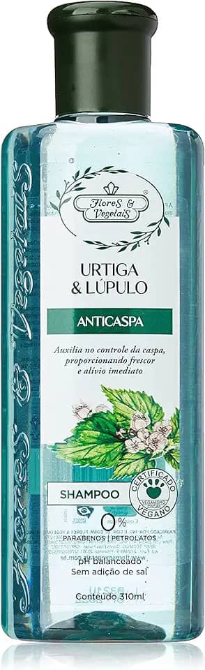 Flores e Vegetais Shampoo Urtiga Lupulo Anticaspa 310Ml E Vegetais