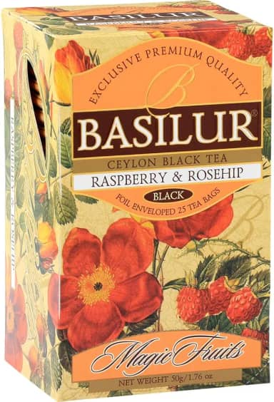 Chá Preto de Ceylon Framboesa e Rosa Mosqueta Basilur 40g