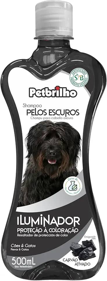 Petbrilho Shampoo Pelos Escuros 500Ml Para Cães