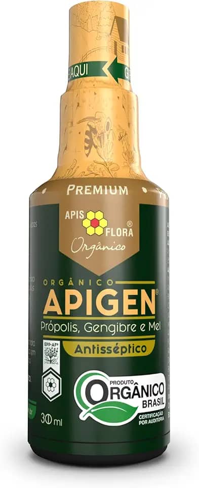 Apigen Orgânico - Própolis, Mel e Gengibre Spray 30 mL - BR, Apigen Orgânico Apis Flora