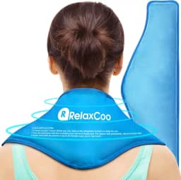 RelaxCoo Envoltório De Bolsa De Gelo Para Pescoço, Bolsa De Gelo Em Gel Reutilizável Para Ombros De Pescoço, Terapia De Compressa Fria Para Alívio De Dor, Lesões, Inchaço, Hematomas, Entorses, Inflama