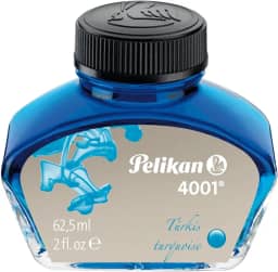 Tinta Para Caneta Tinteiro, Pelikan 4001, Azul Turquesa, 62,5Ml