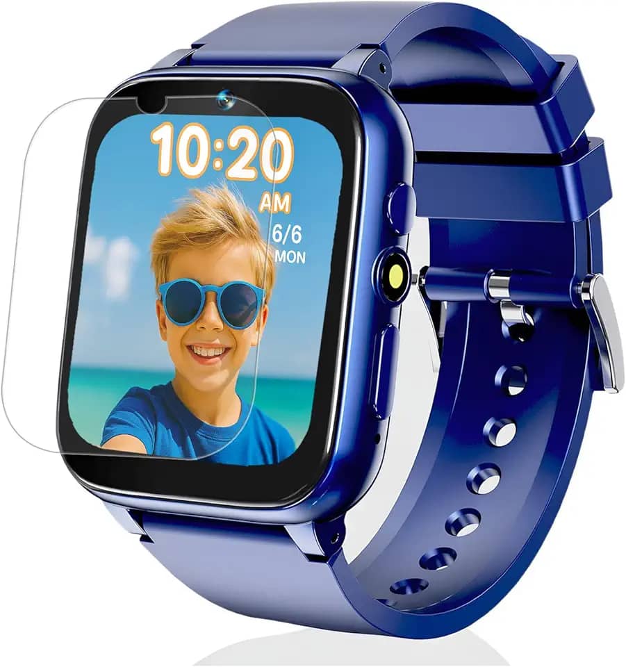 Relógio inteligente para crianças, meninas meninos smartwatch com 26 jogos câmera gravador de vídeo e player, pedômetro lanterna, livro de áudio