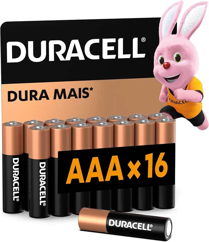 Duracell Pilha Alcalina AAA Palito Com 16 unidades