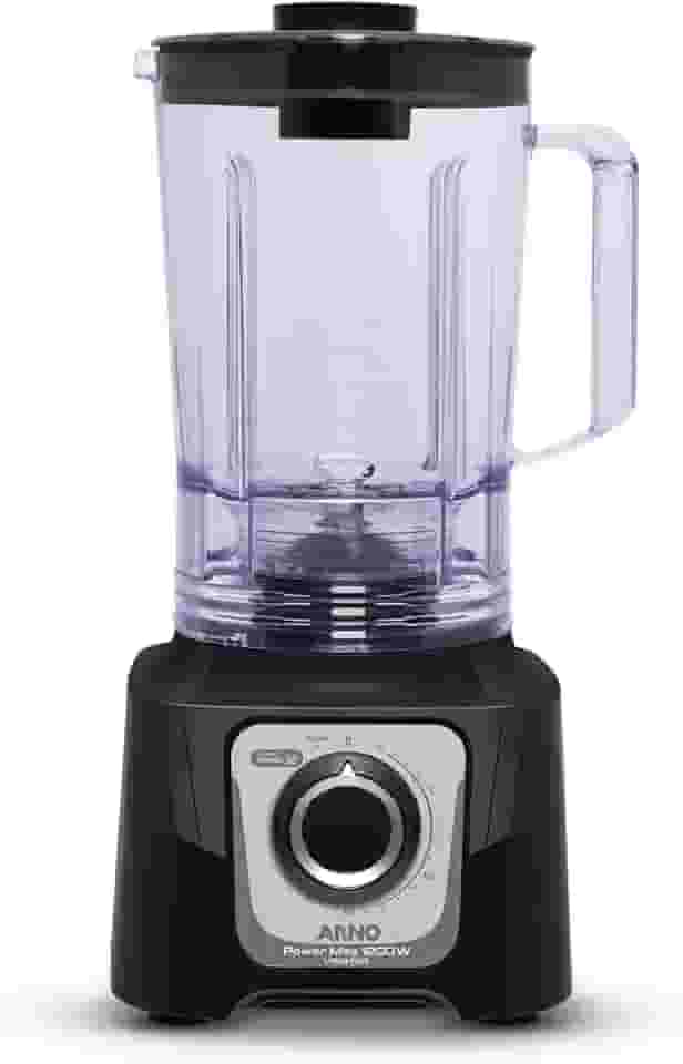 Liquidificador Arno Powermax 1200W LN78, Preto, com 4 Lâminas Powelix, Tecnologia Limpa Fácil e Design Moderno, 220V