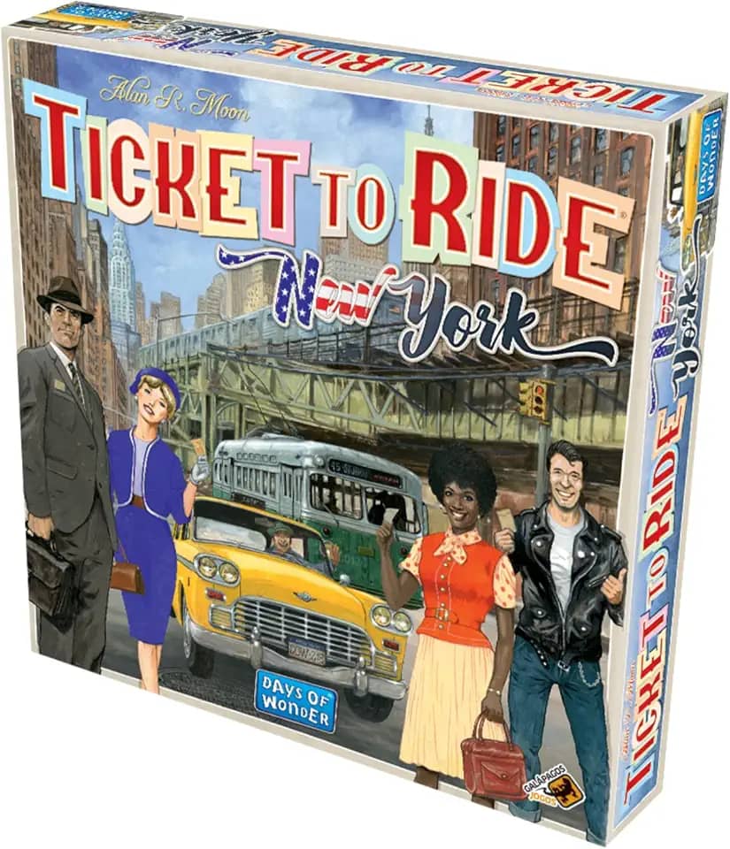 Galápagos, Ticket to Ride: New York, Jogo de Tabuleiro para Família, 2 a 4 jogadores, 15-30 min