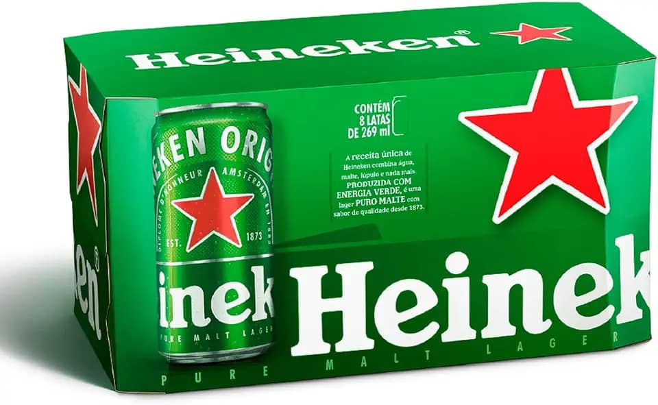 Heineken Cerveja Lata 269ml Pack 8 Unidades