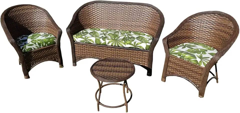 Conjunto De Sofá E Poltronas, Area Externa, Jardim, Varanda, Bali Fino (Argila)