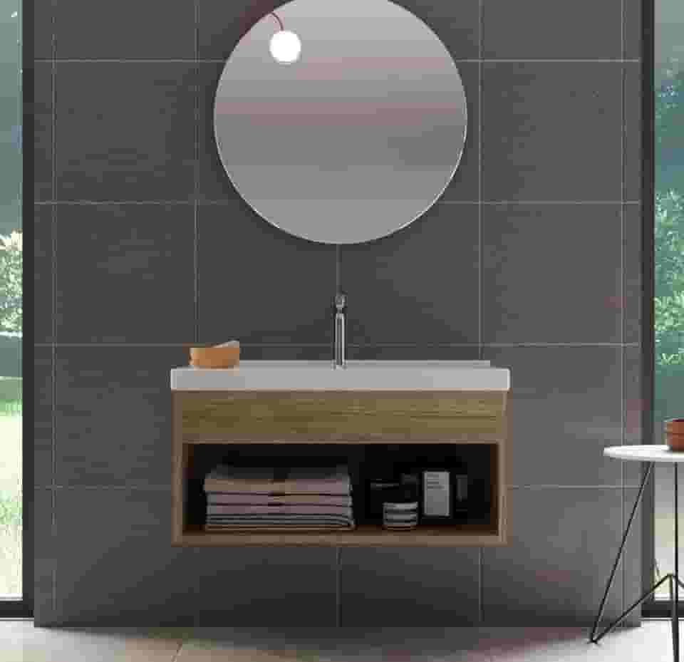 Gabinete com Cuba para Banheiro 100% MDF Berlin Zoff