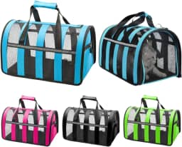 Bolsa De Pet Transporte Média Viagem Mala Avião Cães Gatos (preto)