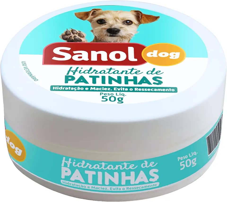 Sanol Dog, Hidratante de patinhas pet, 50 gramas, Branco