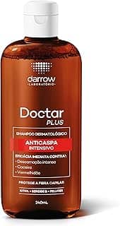 Darrow Doctar Plus Shampoo Dermatológico Anticaspa Intensivo com Fórmula Sem Sulfato que Reduz Descamação, Coceira e Oleosidade e Protege a Fibra Capilar, 240ml